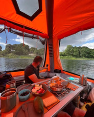 Outdoor Inflatable Floating Tent – PVC Fishing Platform, Lake & Park Camping, Water House Boat for Tourism & Relaxation