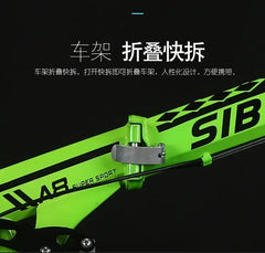 24/26-Inch MTB Folding Mountain Bike – Dual Disc Brakes, Full Suspension, Soft Tail Cross Country Bicycle | Variable Speed City Bike