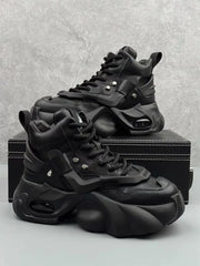 Brand Designer Men's Shoes Fashion High Top Platform Sneaker Street Trend Casual Shoes for Men Height Increasing Shoes Tenis2024