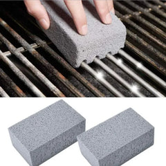 BBQ Grill Cleaning Brush & Pumice Brick | Barbecue Rack Cleaning Stone for Outdoor Kitchen & Mangal