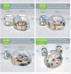 Transparent PC Geodesic Dome Tent – Clear Round Igloo House for Catering, Events, Hotel Resorts & Luxury Celebrations