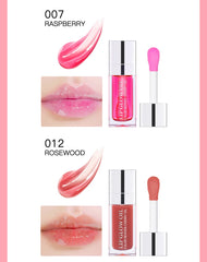 Hydrating Lip Glow Oil – Moisturizing Plumping Lip Gloss, Transparent & Tinted for Dry Lips & Lip Care | Perfect Gift for Mother's Day