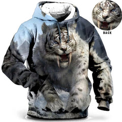 Vintage Tiger Men's Hoodie 3d Print Tops Fashion Animal Tiger Graphics Long Sleeve Hoodie Men Oversized Streetwear Tops Tees