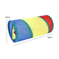 Foldable Cat Tunnel – Interactive Pet Toy with Breathable Material & Crinkle Paper for Indoor Play