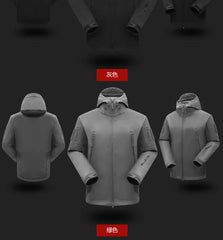 Waterproof Windproof Hooded Jacket and Pants, Soft Shell, Plush, Thickened, Outdoor Fishing, Cutting, Wear-Resistant,Winter, 5XL