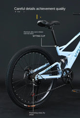 Full Suspension MTB Mountain Bike – Men’s Quad Bicycle with V-Brake/Disc Brake Options | Bicicletta Uomo | Durable Off-Road Bici