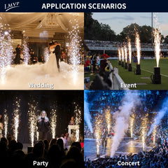 Sparkler Machine DMX Control Wireless 750W Fountain Firework Cold Spark Machine for Wedding Stage Show Events