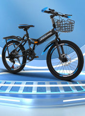 Folding Mountain Bike for Kids – 18/20 Inch Variable Speed Bicycle for Boys & Girls | Student Road Bike | Bicicleta de Estrada