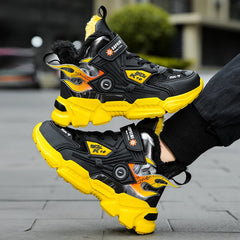 Boys' Fashion Sneakers – Thick-Soled, Warm & Comfortable Anti-Slip Outdoor Sports Shoes for Kids