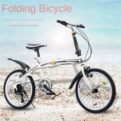 Motion 20-Inch Folding Bicycle – High Carbon Steel Frame, Anti-Skid Tires & Mountain Seat for Comfortable Riding
