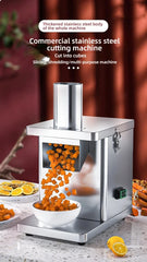 Commercial Electric Vegetable Dicer & Slicer – 5-Blade Food Processor for Cubing, Strips & Slices of Potatoes, Carrots & Fruits