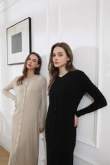 Women's Ribbed Maxi Summer Dress – Comfortable Sleeveless Button Front Long Dress | Casual & Elegant Lady's Clothing