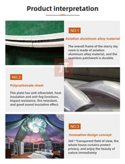 Transparent PC Geodesic Dome Tent – Clear Round Igloo House for Catering, Events, Hotel Resorts & Luxury Celebrations