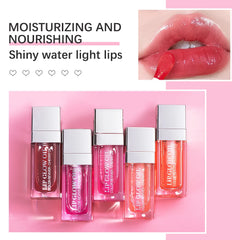 Hydrating Lip Glow Oil – Moisturizing Plumping Lip Gloss, Transparent & Tinted for Dry Lips & Lip Care | Perfect Gift for Mother's Day