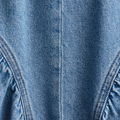 Women's Sleeveless Backless Denim Dress – Casual Round Neck, Lace-Up, High Waist, Zipper Closure | Sexy Summer High Street Style