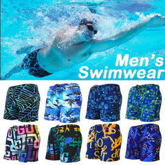 Multicolor Printed Adult Swimming Briefs – Breathable Men's Swim Trunks for Beach, Hot Springs & Drift