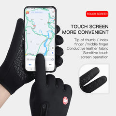 Autumn-Winter Motorcycle Gloves – Windproof, Anti-Slip, Touchscreen Fleece Gloves for Men & Women
