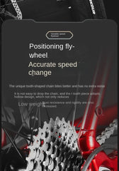 Ruta Aluminum Road Bike – 29" Wheel 12-Speed Mountain Bike | Lightweight Bicicleta de Ciclismo Aro 29 | Carbon Style Frame