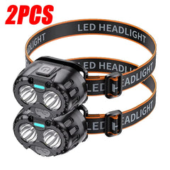 Powerful LED Headlamp | IPX4 Waterproof Emergency Head Flashlight | 250LM XPE LED for Outdoor Fishing, Camping & Hiking