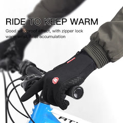 Autumn-Winter Motorcycle Gloves – Windproof, Anti-Slip, Touchscreen Fleece Gloves for Men & Women