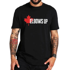 Elbows Up Canada" Retro T-Shirt – Proud Canadian Gift, 100% Cotton Unisex Tee for Men & Women (EU Size)