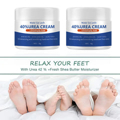 50g Ultra Moisturizing Foot Cream – 40% Urea & Aloe Vera for Softening Cracked Feet & Gentle Exfoliation