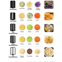 1000W 5-in-1 Electric Vegetable Chopper & Food Processor – Stainless Steel Multifunctional Slicer, Mixer & Cutter (220V)