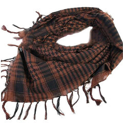 Unisex Tactical Arab Scarf – Lightweight Plaid Cycling Mask & Hijab Head Wrap for Men & Women (Spring/Summer)