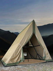 Triangular Double-Layer Oxford Tent – 2-Story Luxury Villa Cabin with Galvanized Frame | Rainproof & Anti-Light Glamping Tent for Outdoor Camping