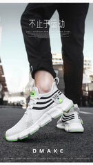 Men’s Thick-Soled Sneakers – Breathable Summer Running & Tennis Shoes, Comfortable Casual Footwear in Large Sizes