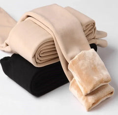 Sexy Women Thermal Leggings Winter Warm Elastic Translucent Pantyhose Female Fleece Thermal High Waist Slim Thicken Tight Pants