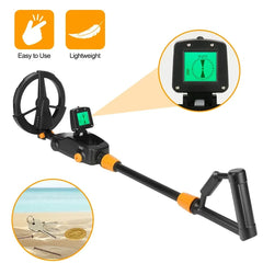 7.4 Inch Waterproof Kid Metal Detector Gold Detector Lightweight Search Coil (24"-35") Adjustable Metal Detector for Junior