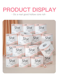 8 Rolls Household Paper Towels – Thickened 5-Layer Core Roll Toilet Paper for Home & Bathroom Use