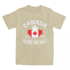 Canada Is Not For Sale EST. 1867" T-Shirt – 100% Cotton, Short Sleeve Men's Fashion Tee