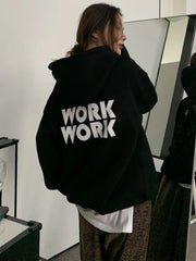 Hoodies Women Streetwear Letter Leisure Students Basic Loose All-match Ulzzang Personality Spring Retro