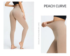 Seamless High Waist Nude Yoga Pants Women's Honey Peach Hip Lifting Tight Fitness Pants Quick Dried Exercise Push Up Yoga Pants