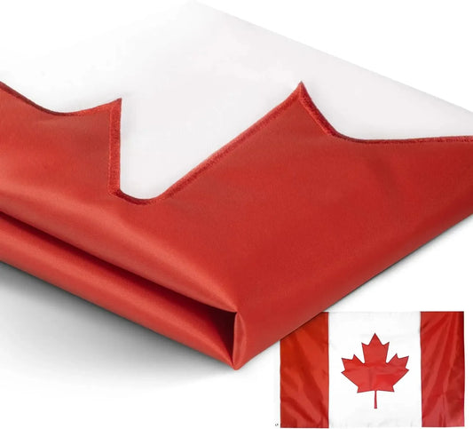 3x5FT Premium Canadian Flag – Waterproof Heavy-Duty Nylon with Embroidered Maple Leaf & 4-Row Stitching