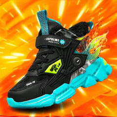 Boys' Fashion Sneakers – Thick-Soled, Warm & Comfortable Anti-Slip Outdoor Sports Shoes for Kids