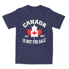Canada Is Not For Sale EST. 1867" T-Shirt – 100% Cotton, Short Sleeve Men's Fashion Tee