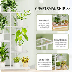 Multi-Tier Plant Stand - 4/6/8 Tier Flower Pot Shelf for Indoor & Balcony Storage