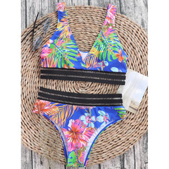 Fashion Print High-Waist Bikini – Sexy Women's Swimsuit for Summer Beachwear