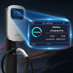 JIGU 7.6KW 32A Type 2 Electric Vehicle Charger – Car Charging Station, 7kW Wallbox EV Charger, WiFi & APP Control (220V, Single Phase)