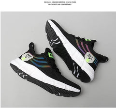 Men’s Thick-Soled Sneakers – Breathable Summer Running & Tennis Shoes, Comfortable Casual Footwear in Large Sizes