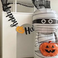Large Inflatable Standing Mummy Balloon Halloween Horror Atmosphere Indoor and Outdoor Party Decoration Inflatable Prop