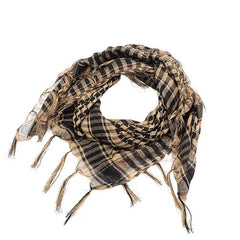 Unisex Tactical Arab Scarf – Lightweight Plaid Cycling Mask & Hijab Head Wrap for Men & Women (Spring/Summer)
