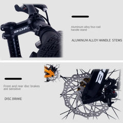 FJ&BDF 20-Inch Children's Mountain Bike – High Carbon Steel Frame, Lightweight with Shock Absorber & Double Disc Brakes | Outdoor Kids Bicycle