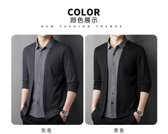 Men's Cardigan, Fake Two Shirts, Jacket, Fake Two Items Autumn Bestseller, Fake Two Items, New Cardigan Shirt