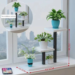 Multi-Tier Metal Plant Stand - Indoor Flower Pot Holder & Garden Display Rack