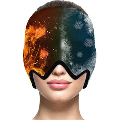 360° Gel Migraine Ice Head Wrap – Hot & Cold Therapy Headache Relief Hat for Migraine, Sinus, and Stress