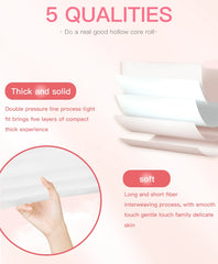 8 Rolls Household Paper Towels – Thickened 5-Layer Core Roll Toilet Paper for Home & Bathroom Use